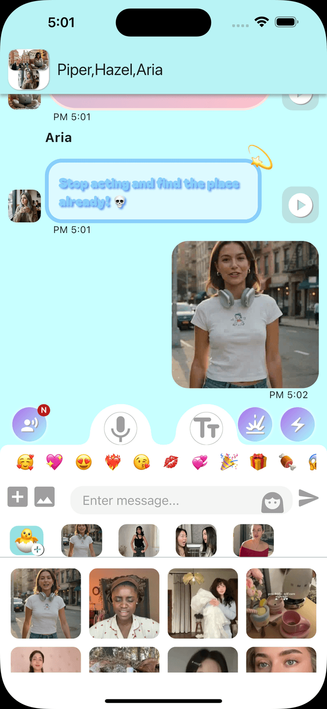 Ticony meme picker in chat