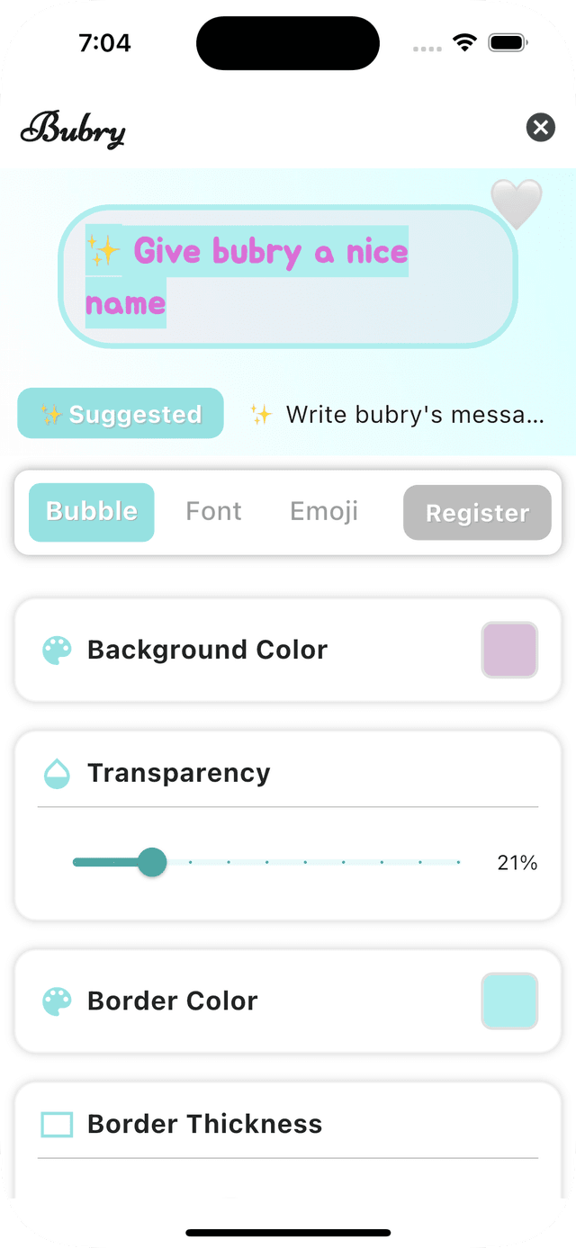 Bubry editor — design your own bubble
